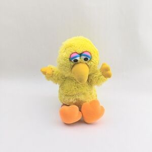 VINATGE Hasbro Softies Sesame Street Baby Big Bird 12" Plush 1980's